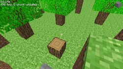 The top face of the tree trunk in 0.0.14a-dev1.