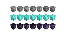 Some unreleased cobblestone, block of diamond, and obsidian textures.