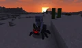 A spider jockey in a desert biome in morning.