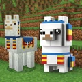 A comparison between the in-game and Lego BrickHeadz renditions of a llama.