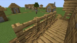 Naturally occurring fences in a NPC village.