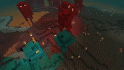 An intersection of four different nether biomes.
