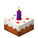 Purple Candle Cake (lit)