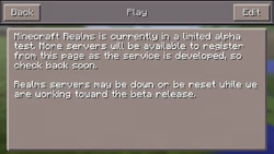 The Realms screen when logged in from v0.7.0 to v0.7.5.