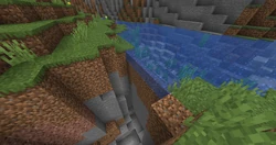 A bug that causes the water to not flow into the pit.