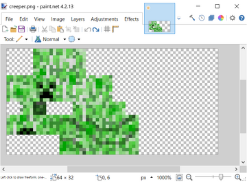 minecraft creeper texture template