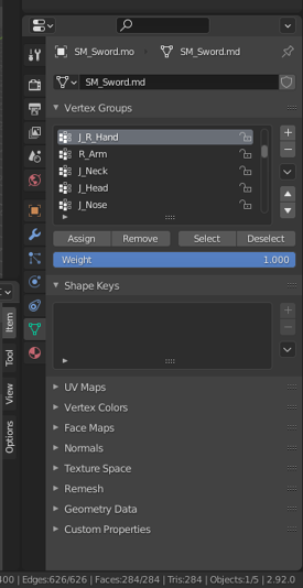 Dung tut Object Data Properties