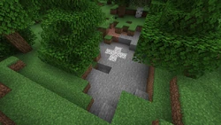 A naturally generated erosion.