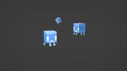An early prototype of the allay. Its limbs resembles the Baby Ghast from Minecraft Dungeons.
