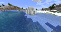 Igloo generated on frozen river.