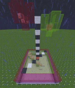 Mob conversion region of lightning hitting lightning rod.