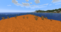 Beach in a badlands biome.