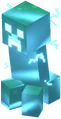 A charged creeper as it appears in Minecraft Dungeons.