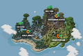 A map of the Jungle Awakens Island.