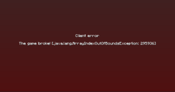 Client error when trying to create a huge level.