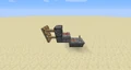 Pistons powered by one line of redstone.