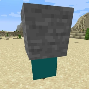 overlapping block on a banner