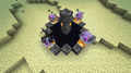 Using end crystals to respawn the ender dragon.