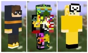 An example of three of the skins that were infected by malware