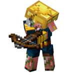 Zombified Armored Piglin Hunter2 Attacking