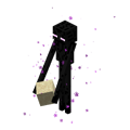 Enderman holding sand