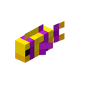 Small yellow and purple tropical fish.