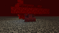 A small huge crimson fungus with a 3x3 stalk that generated on the roof of the Nether.