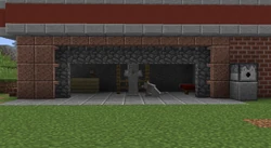 An armor stand in a garage.