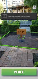 A sign designates the exact location of an adventure