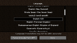 Language Official Minecraft Wiki