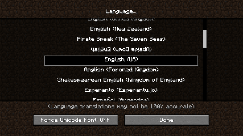 Language Official Minecraft Wiki