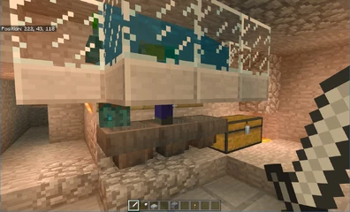 Drowned farm trap and collection room