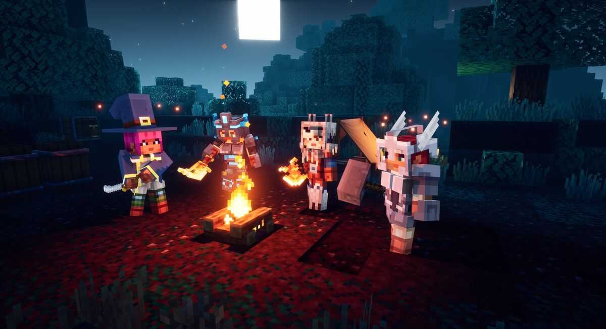 Minecraft Dungeons' cross-platform multiplayer support arrives next