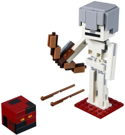 LEGO Minecraft skeleton BigFig with magma cube.