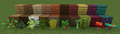 All log types crafting into the planks below it, and the corresponding saplings.