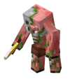 A zombified piglin.