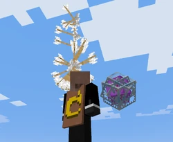 Searge with a bunch of arrows summoned above him.