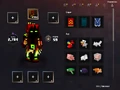 The hero wearing the Living Vines armor within the inventory (Cosmetics tab).