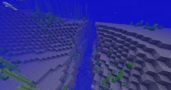 A ravine that generated underwater.