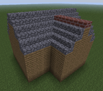 A cross gabled roof.