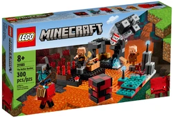 A minifigure-scale LEGO Minecraft set of the Nether.