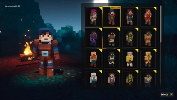 The hero selector screen in .