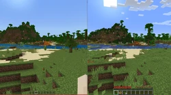 An extremely small desert biome, both on Java and Bedrock Edition.