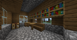 How to Make a Chiseled Bookshelf Activated Door in Minecraft 