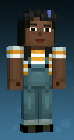 Warm-Dark Skinned, Female Jesse (Blue Hairclip)
