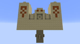 Модель пустельного храму, що не закопаного в піску.