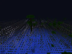 The Far Lands in negative Z coordinates.