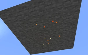 Particle dripping lava