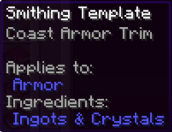 An example of a smithing template tooltip.