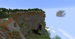 A Birch forest in the amplified world type.